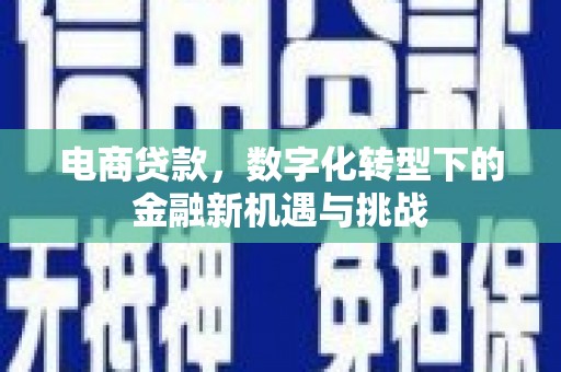 木兰电商贷款，数字化转型下的金融新机遇与挑战