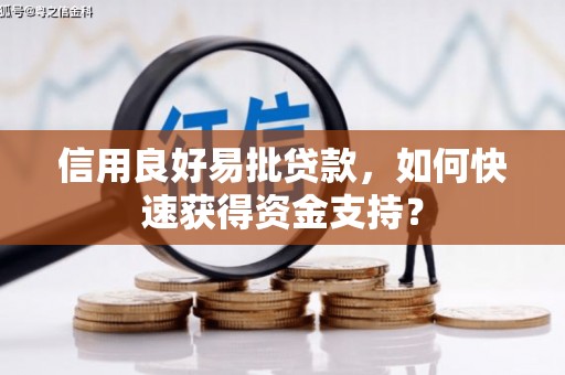 木兰信用良好易批贷款，如何快速获得资金支持？