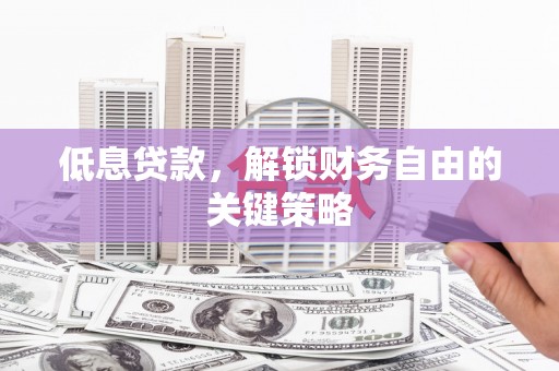 木兰低息贷款，解锁财务自由的关键策略
