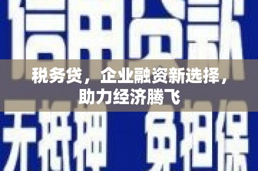 木兰税务贷，企业融资新选择，助力经济腾飞