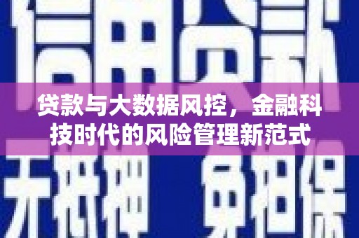 木兰贷款与大数据风控，金融科技时代的风险管理新范式