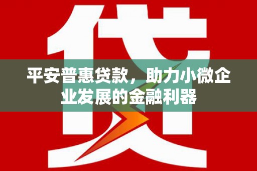 木兰平安普惠贷款，助力小微企业发展的金融利器