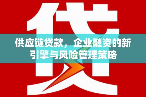 木兰供应链贷款，企业融资的新引擎与风险管理策略
