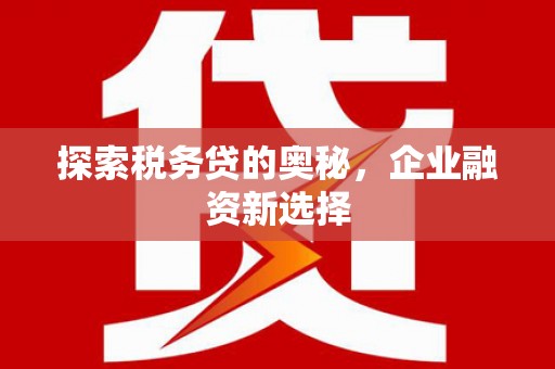 木兰探索税务贷的奥秘，企业融资新选择