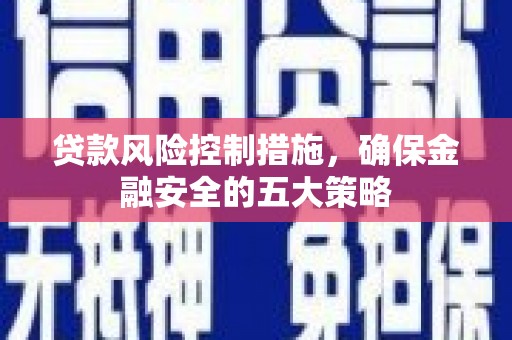木兰贷款风险控制措施，确保金融安全的五大策略