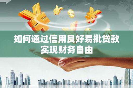 木兰如何通过信用良好易批贷款实现财务自由