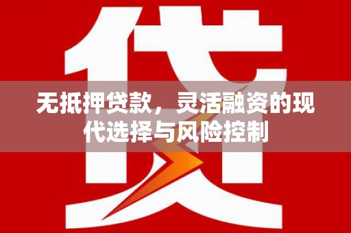 木兰无抵押贷款，灵活融资的现代选择与风险控制